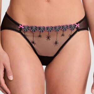 NWT VICTORIA'S SECRET PINK - Halloween 2025 Spider Web Heart Wink Cheeky Panty L